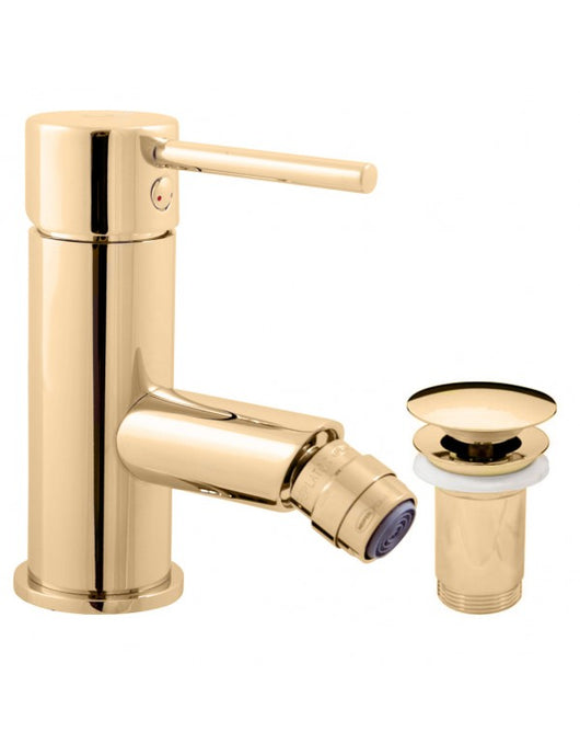 SEINA miscelatore bidet con sifone in ottone dorato