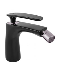 TIGRIS miscelatore bidet in ottone cromato nero e tappo girevole