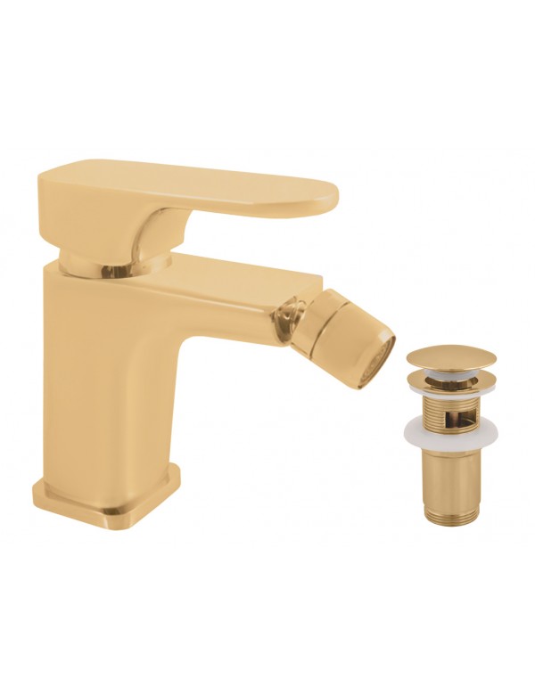 Miscelatore bidet YUKON in ottone dorato con sifone