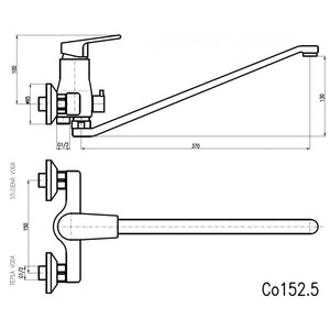 Miscelatore doccia COLORADO in ottone cromato con doccetta