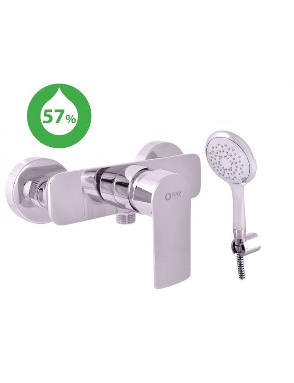 Miscelatore doccia economico con doccetta VLTAVA in ottone cromato