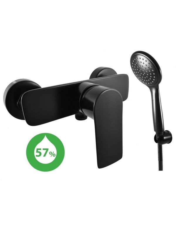 Miscelatore doccia economico con doccetta VLTAVA in ottone nero