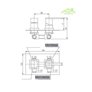 LOIRA Miscelatore doccia incasso con spegnimento automatico in cromo