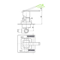 LOIRA miscelatore doccia incasso in ottone dorato