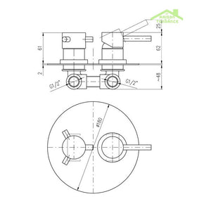 SEINA miscelatore doccia incasso con spegnimento automatico ottone cromato