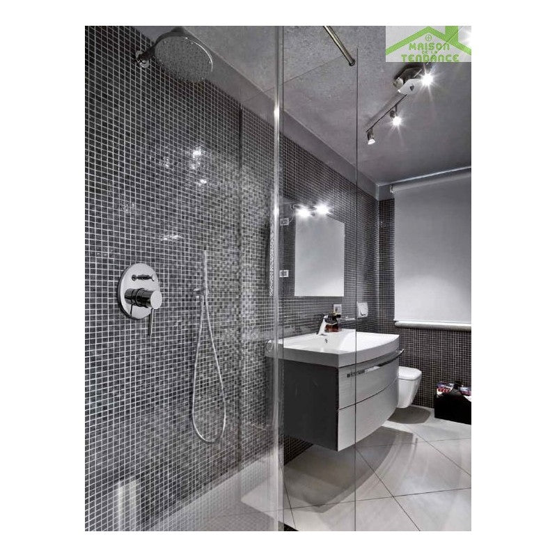 SEINA miscelatore doccia a parete in ottone cromato con interruttore