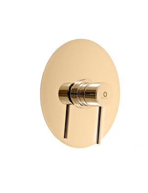 SEINA miscelatore doccia incasso in ottone dorato ⌀ 15 cm