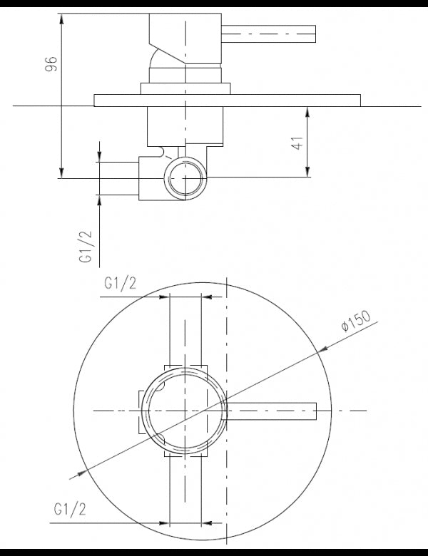 SEINA miscelatore doccia incasso in ottone dorato ⌀ 15 cm