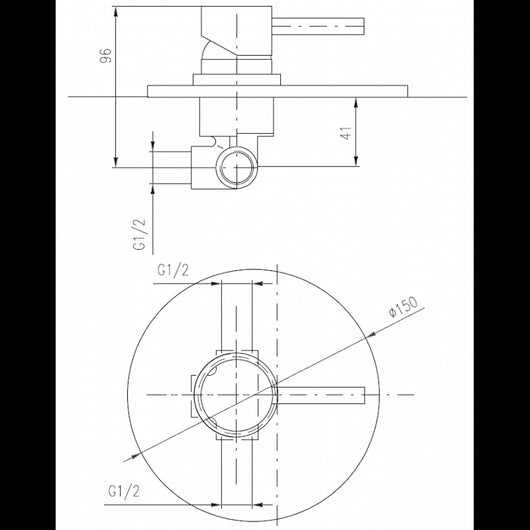 SEINA miscelatore doccia incasso in ottone ⌀ 15 cm