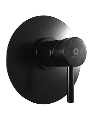 SEINA miscelatore doccia incasso in ottone nero ⌀ 15 cm