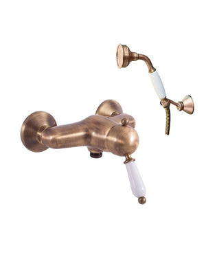 Miscelatore doccia a parete LABE in ottone con doccetta