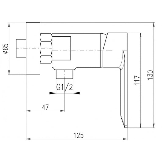 NIL miscelatore doccia a parete in metallo lucido ottone grigio con doccetta