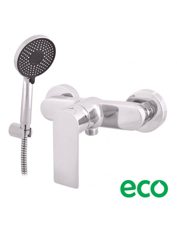 NIL miscelatore doccia a parete in ottone cromato con doccetta