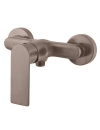 Miscelatore doccia a parete NIL in ottone grigio metallo spazzolato