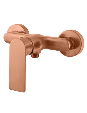 Miscelatore doccia a parete NIL in ottone oro rosa spazzolato