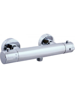 Miscelatore termostatico per doccia a parete cromato in ottone, scarico doccia basso