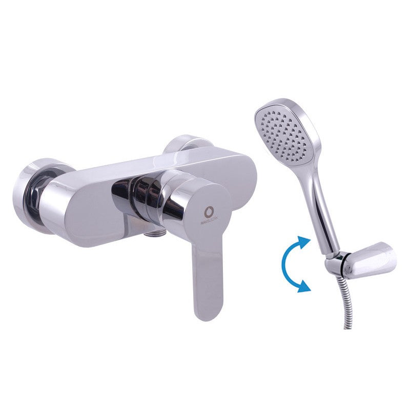 ZAMBEZE miscelatore doccia a parete con doccetta in cromo