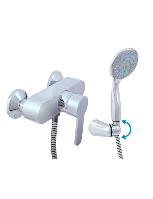 ZAMBEZE miscelatore doccia a parete con doccetta in cromo