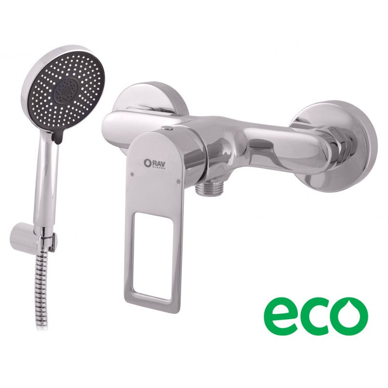 Miscelatore doccia NIL in ottone cromato con doccetta