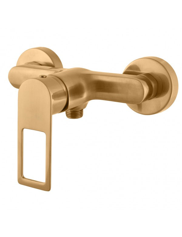 Miscelatore doccia NIL in ottone placcato oro spazzolato