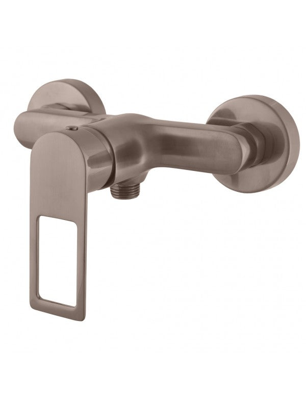 Miscelatore doccia NIL in ottone grigio metallo spazzolato