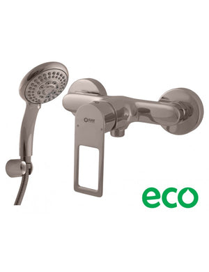 NIL miscelatore doccia in metallo lucido ottone grigio con doccetta