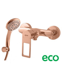 Miscelatore doccia NIL in ottone oro rosa lucido con doccetta