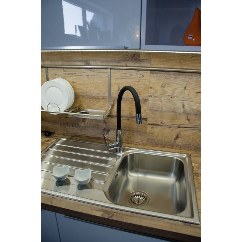 Miscelatore lavello in memory foam con aeratore AMUR in ottone cromato nero