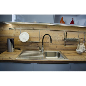 Miscelatore lavello in memory foam con aeratore AMUR in ottone cromato nero