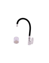 Miscelatore lavello in memory foam con aeratore AMUR in ottone cromato nero