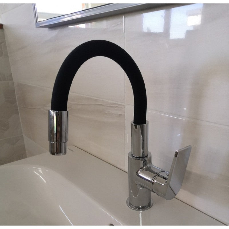 Miscelatore lavello in memory foam ottone cromato COLORADO H. 36 cm