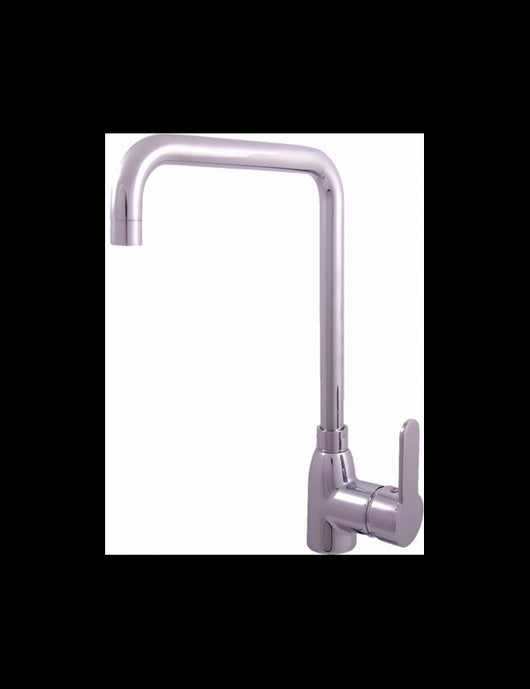 Miscelatore per lavello girevole ZAMBEZE con bocca quadrata in cromo