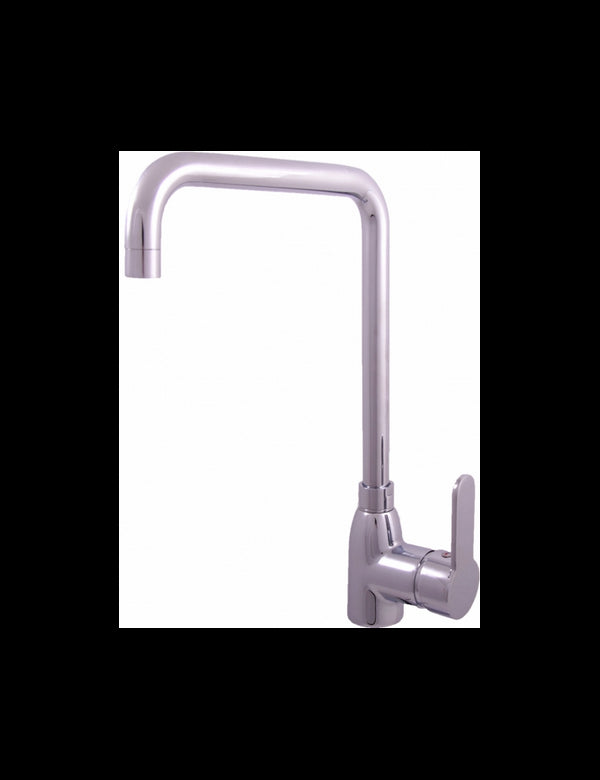 Miscelatore per lavello girevole ZAMBEZE con bocca quadrata in cromo