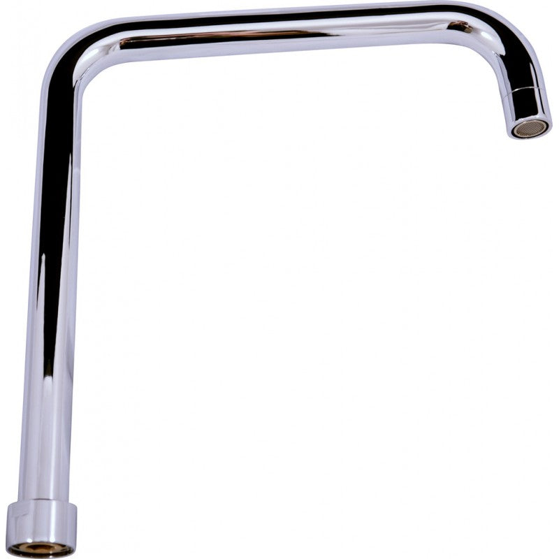 SEINA miscelatore terminale quadrato per lavello girevole ottone cromato H. 30 cm