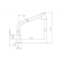 Miscelatore lavabo estraibile in ottone nero COLORADO