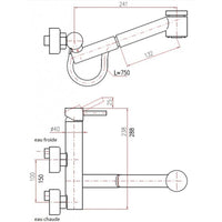 SEINA miscelatore lavabo estraibile in ottone cromato