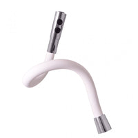 Miscelatore flessibile per lavello in memory foam con inverter AMUR in ottone cromato bianco