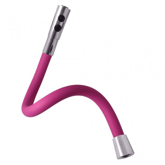 Miscelatore flessibile per lavello in memory foam con inverter AMUR in ottone cromato rosa