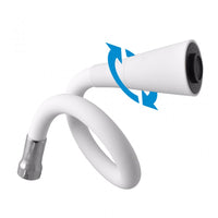 Miscelatore flessibile per lavello in memory foam COLORADO in ottone cromato bianco