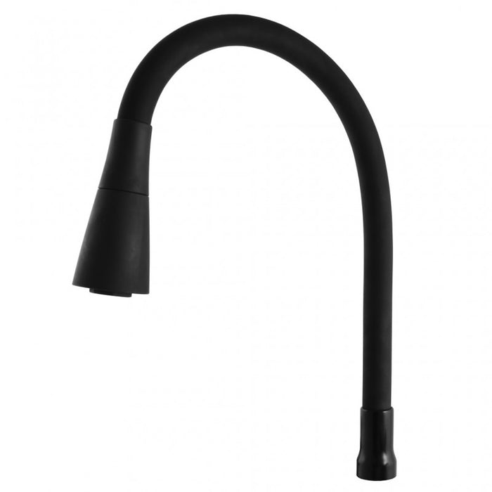 Miscelatore flessibile per lavello in memory foam COLORADO in ottone cromato nero