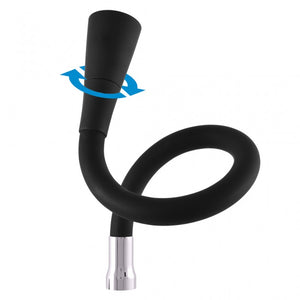 SAZAVA miscelatore flessibile per lavello a parete in memory foam in ottone cromato nero