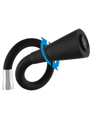 Miscelatore flessibile per lavello SAZAVA in memory foam in ottone cromato nero