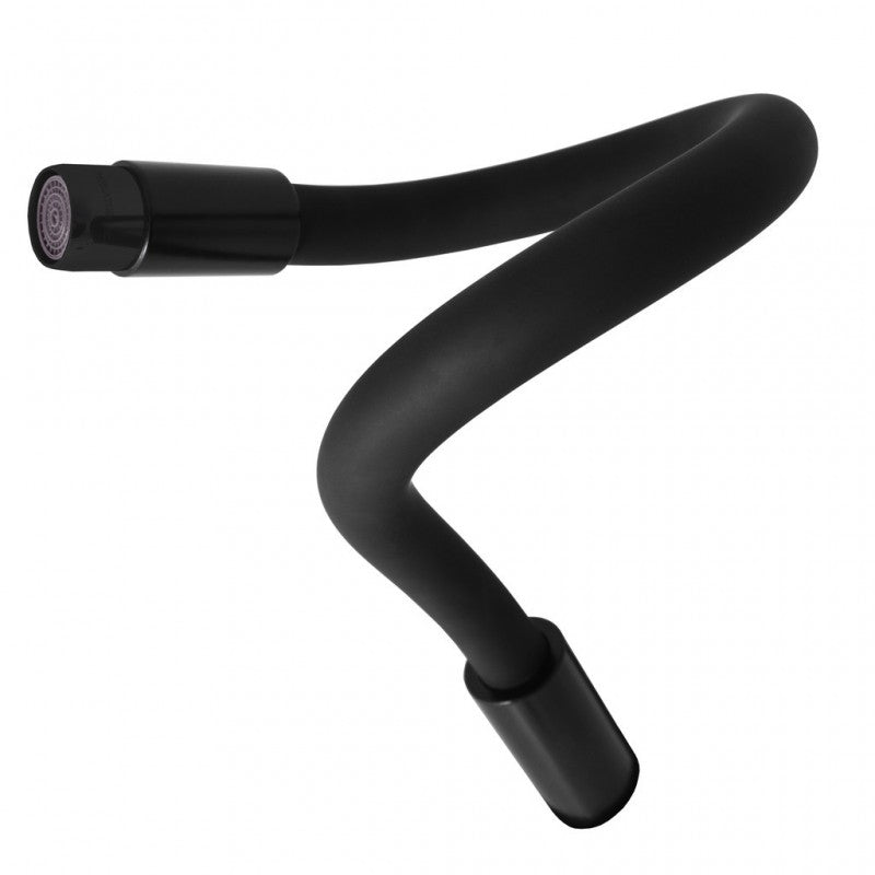 SEINA miscelatore flessibile per lavello in memory foam in ottone nero opaco