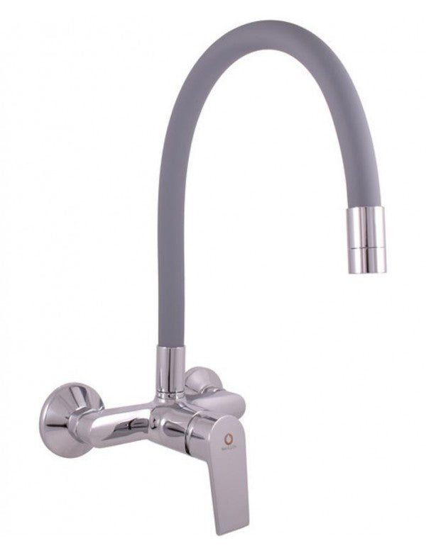 Lavabo flessibile sospeso grigio con memory foam COLORADO H. 27,4 cm