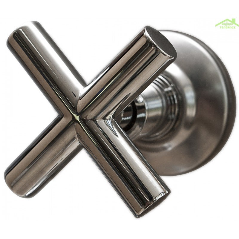 Miscelatore lavabo flessibile a parete in memory foam COLORADO in ottone nero H. 32,3 cm