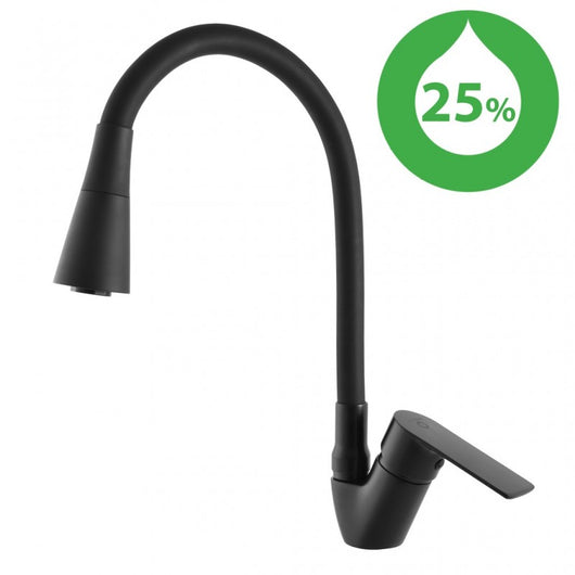 VLTAVA Miscelatore Lavello Alto Economico in Ottone Nero