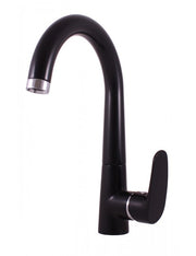 Miscelatore lavello alto girevole AMUR in ottone cromato nero