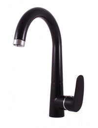 Miscelatore lavello alto girevole AMUR in ottone cromato nero