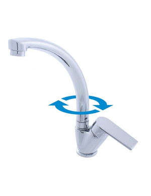 Miscelatore lavello alto girevole COLORADO in ottone cromato