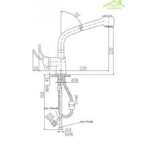 LABE miscelatore lavello con doccetta estraibile